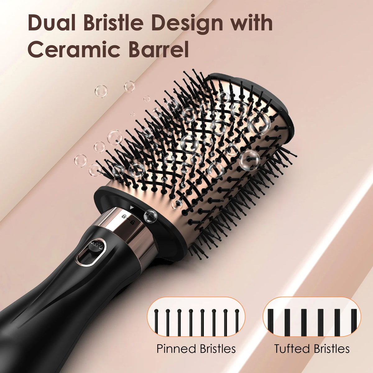 Hair Dryer Brush, Hot Air Brush, Blow Dryer Brush Tool Set Straightener/Dryer/Curling Plastic, round Brush Hair Dryer