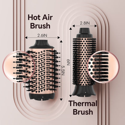 by SKIMI Hair Dryer Brush, Blow Dryer Brush, Curly, Dry, Oval Hot Air Brush with Air Curling Iron