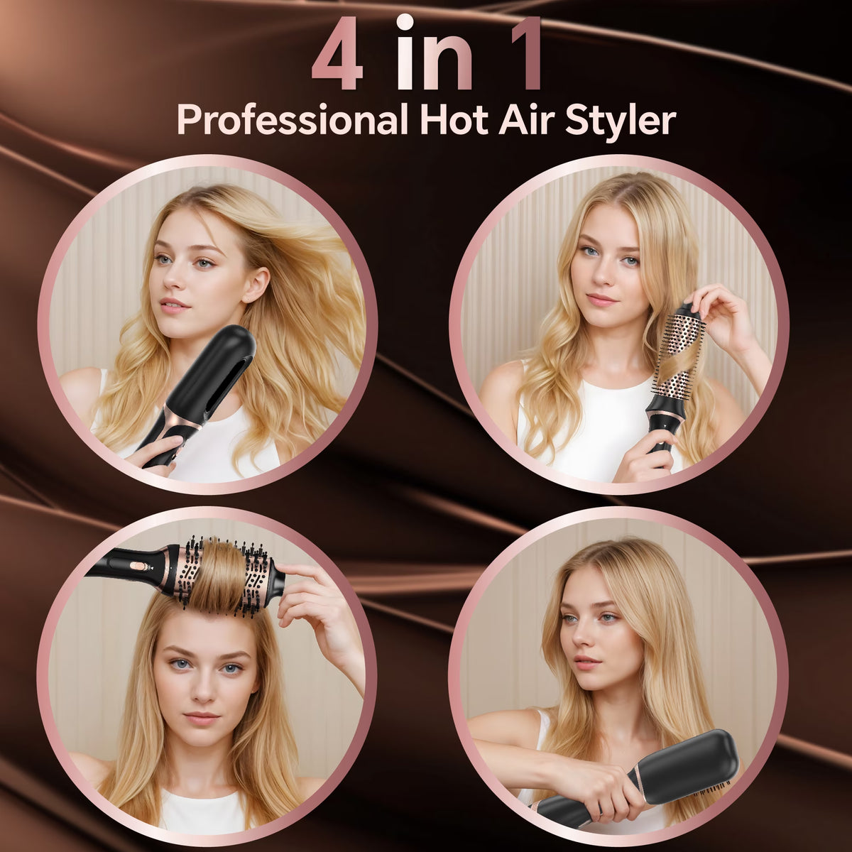 by SKIMI Hair Dryer Brush, Blow Dryer Brush, Curly, Dry, Oval Hot Air Brush with Air Curling Iron