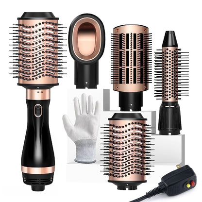 Hair Dryer Brush, Hot Air Brush, Blow Dryer Brush Tool Set Straightener/Dryer/Curling Plastic, round Brush Hair Dryer