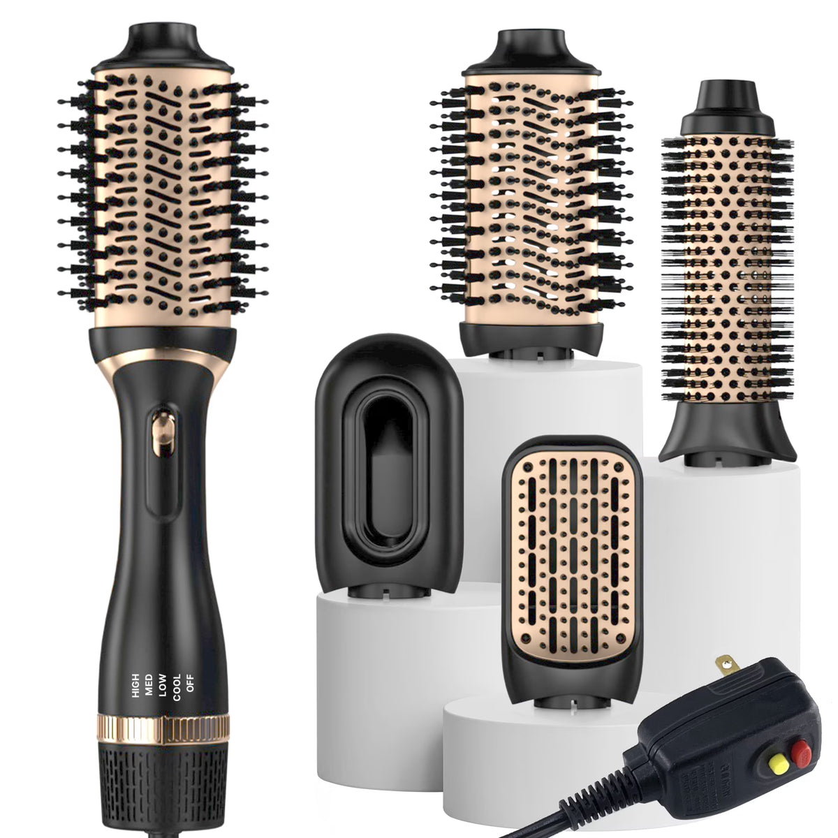 by SKIMI Hair Dryer Brush, Blow Dryer Brush, Curly, Dry, Oval Hot Air Brush with Air Curling Iron