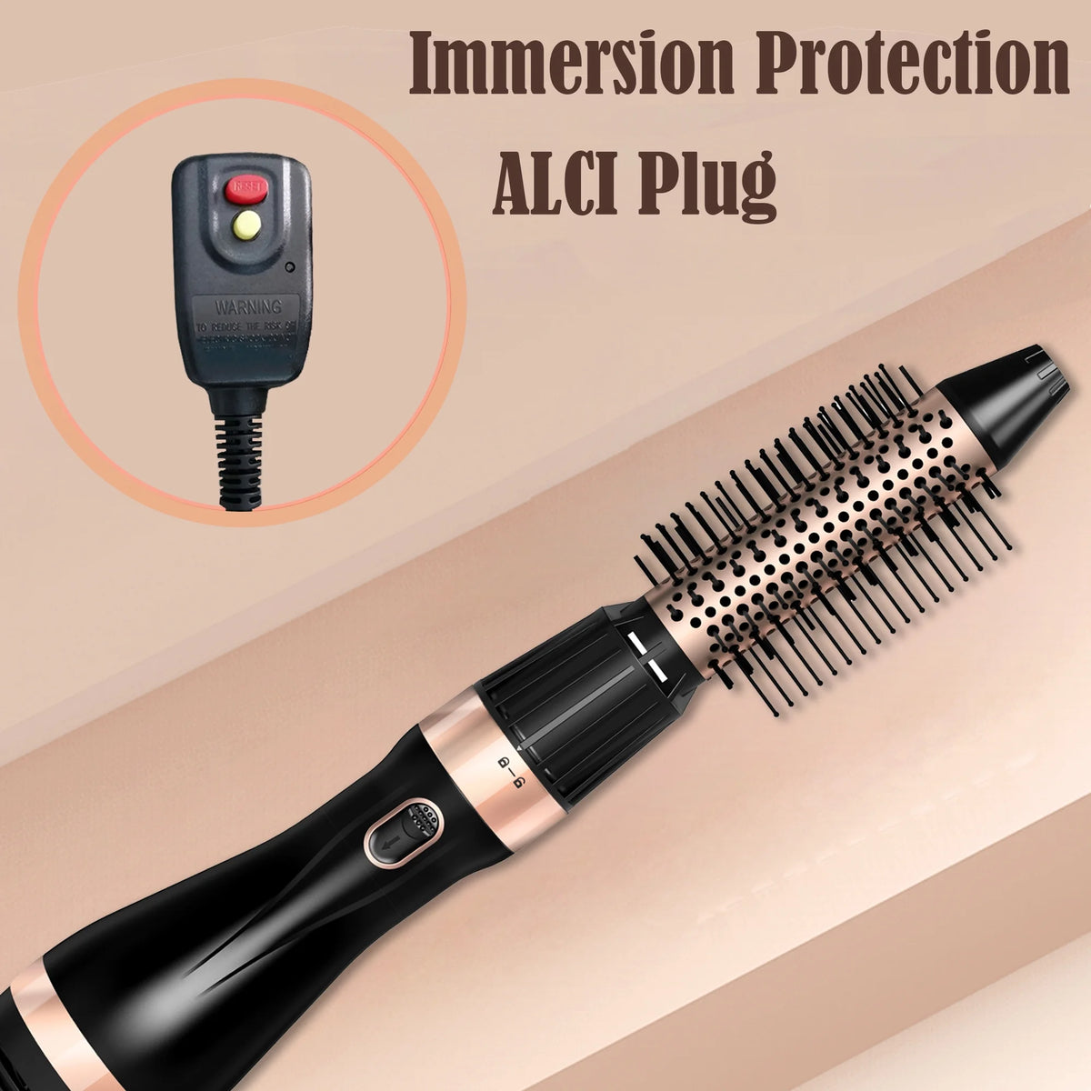 Hair Dryer Brush, Hot Air Brush, Blow Dryer Brush Tool Set Straightener/Dryer/Curling Plastic, round Brush Hair Dryer